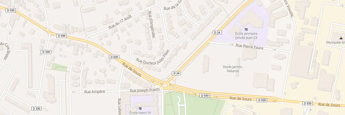 Plan du 18 Rue du Docteur Jules Pean à Chartres
