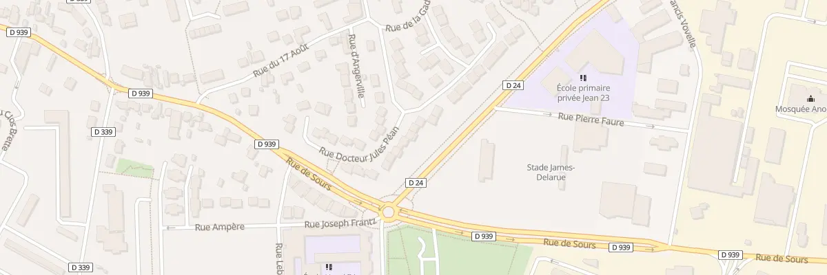 Plan du 20 Rue du Docteur Jules Pean à Chartres