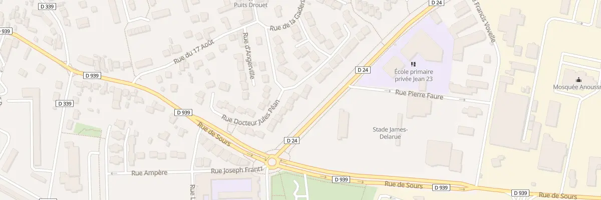 Plan du 24 Rue du Docteur Jules Pean à Chartres