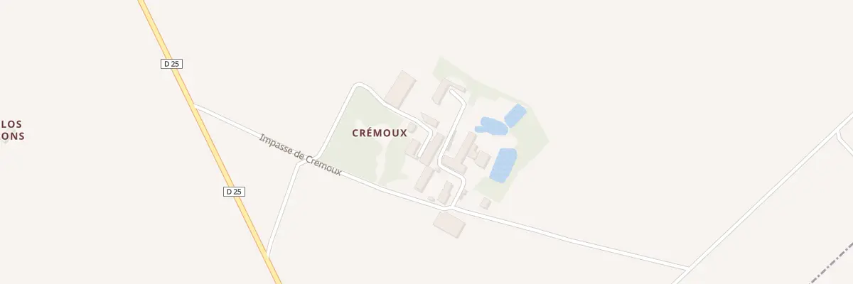 Plan du 4 Cremoux à Lorges