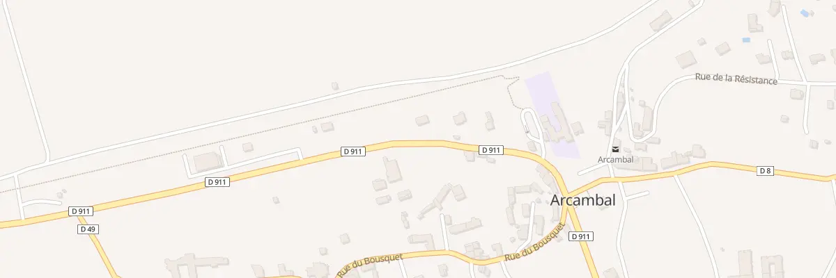 Plan du 5262F Sur la Route à Arcambal