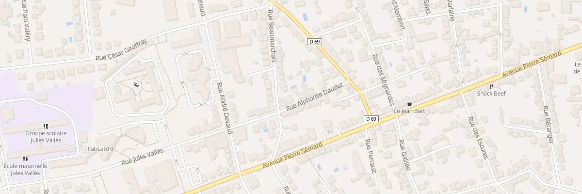 Plan du 18 Rue Alphonse Daudet à Brive-la-Gaillarde