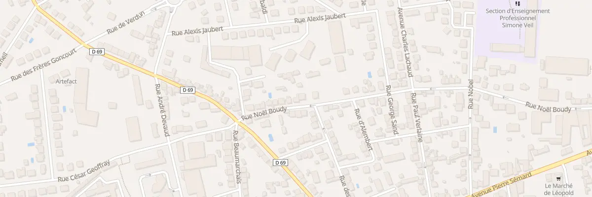 Plan du 90 Rue Noel Boudy à Brive-la-Gaillarde