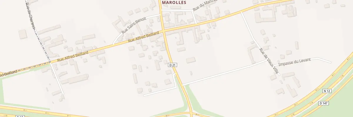 Plan de la Rue du Colonel Marais à Broué