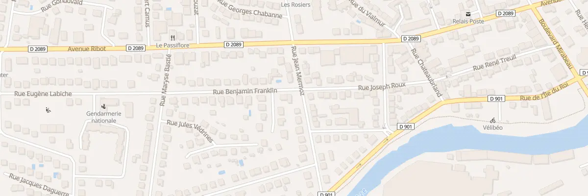 Plan du 22 Rue Benjamin Franklin à Brive-la-Gaillarde