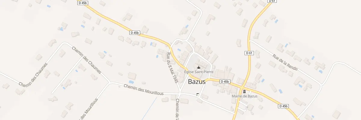 Plan du 1 Pl du Palais à Bazus