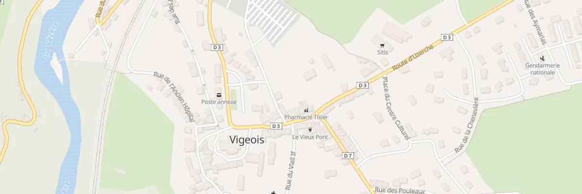 Plan du 13 Rue Centrale à Vigeois