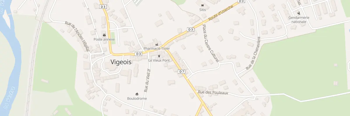 Plan du 3 Rte de Brive à Vigeois