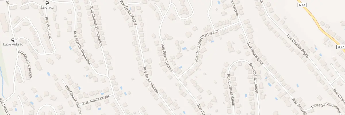 Plan du 56 Rue Pierre Benoit à Brive-la-Gaillarde