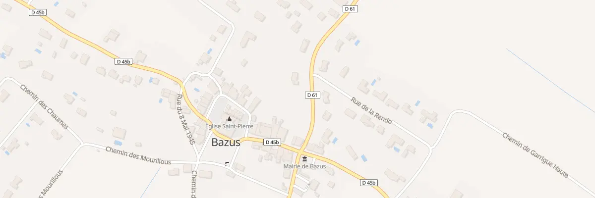 Plan du 85 Rte de Montjoire à Bazus
