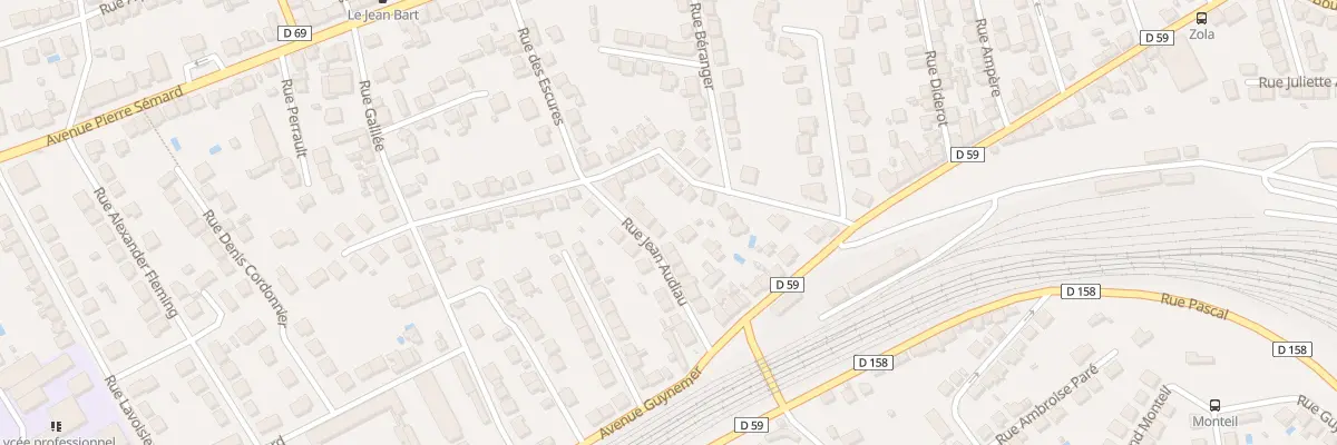 Plan du 16 Rue Jean Audiau à Brive-la-Gaillarde