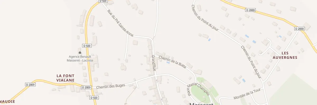 Plan du 1 Chem de la Butte à Masseret