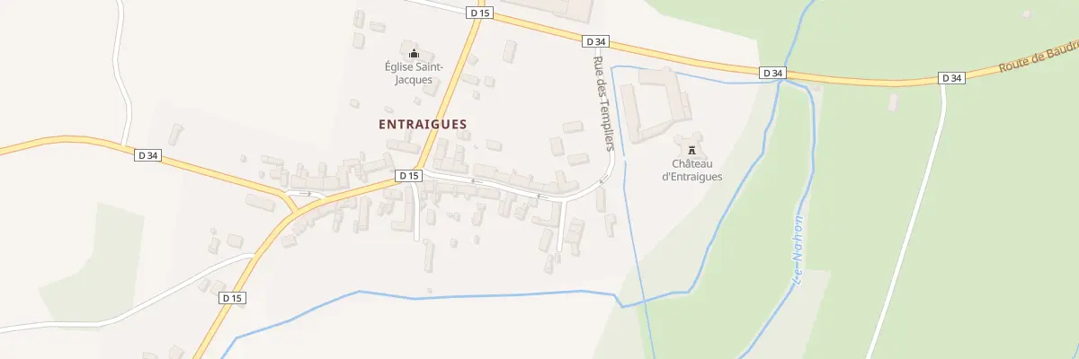 Plan du 15 Rue des Templiers à Langé