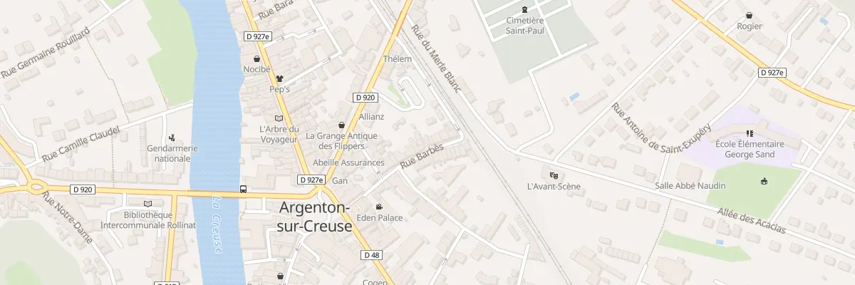 Plan du 25 Rue Barbès à Argenton-sur-Creuse