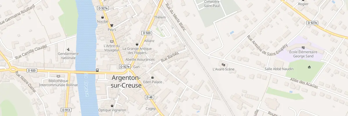 Plan du 22 Rue Barbès à Argenton-sur-Creuse
