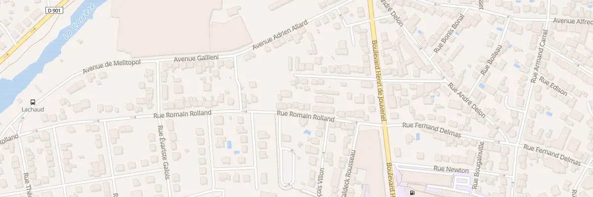Plan du 22 Rue Romain Rolland à Brive-la-Gaillarde
