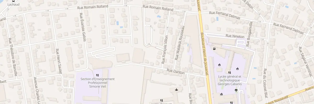 Plan du 22 Rue Francois Villon à Brive-la-Gaillarde