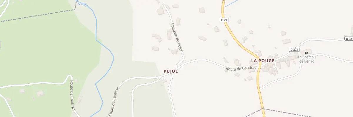 Plan du 124 Le Pujol à Bénac
