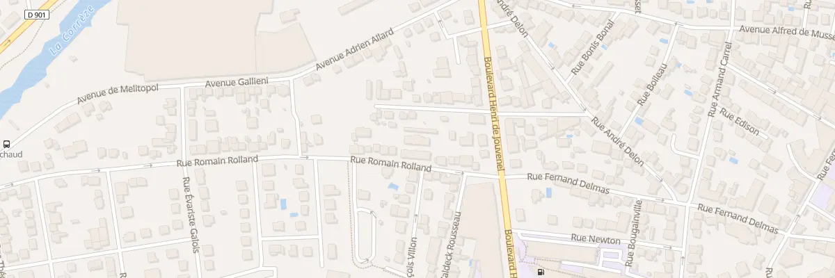 Plan du 14 Rue Romain Rolland à Brive-la-Gaillarde