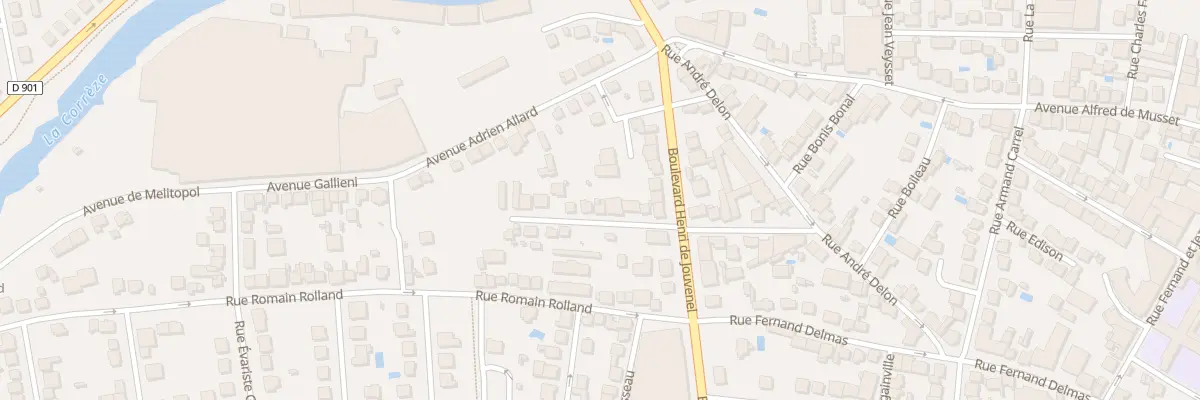Plan du 22 Rue Marie L Et Jul. Viallatoux à Brive-la-Gaillarde