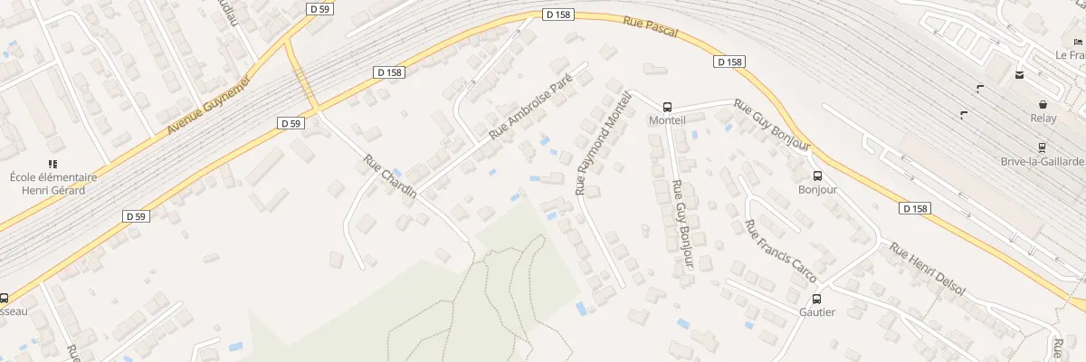 Plan du 18 Rue Raymond Monteil à Brive-la-Gaillarde