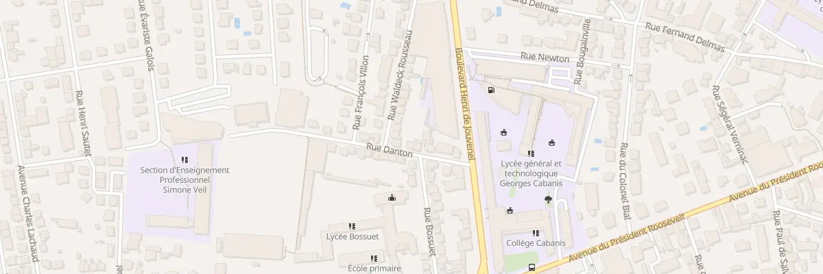 Plan du 12 Rue Danton à Brive-la-Gaillarde