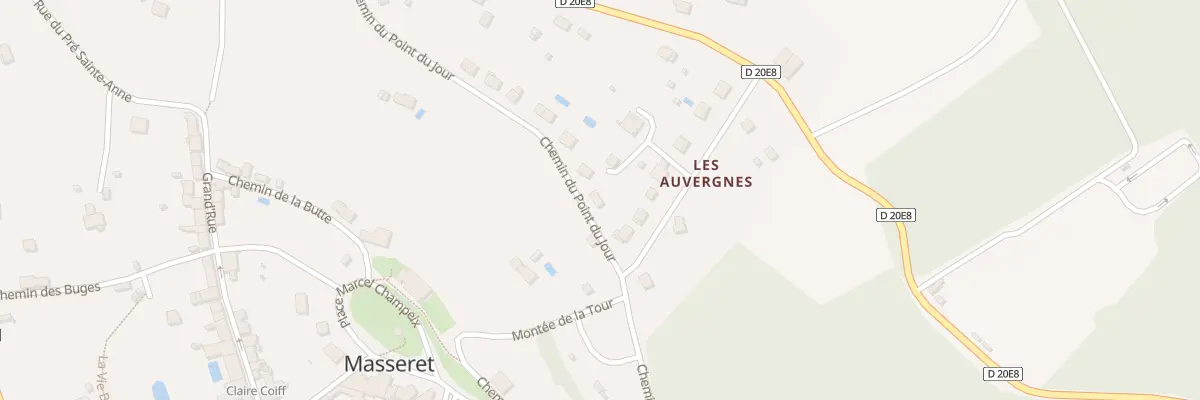 Plan du 2 Chem du Point du Jour à Masseret