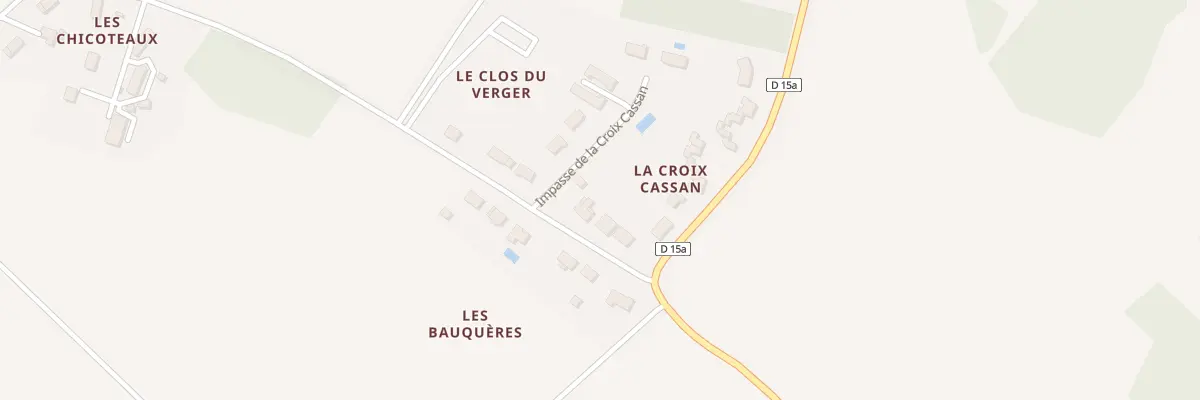 Plan du 15 La Croix Cassan à Veuil
