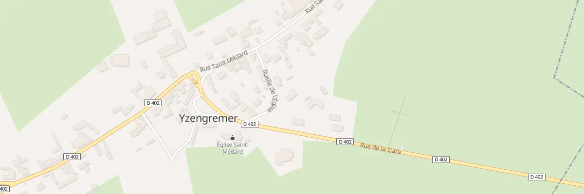 Plan du 9001F Rle de l’Eglise à Yzengremer