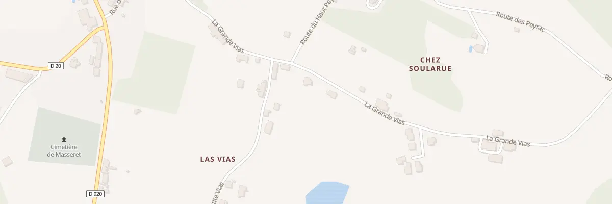 Plan du 10 Rue la Grande Vias à Masseret