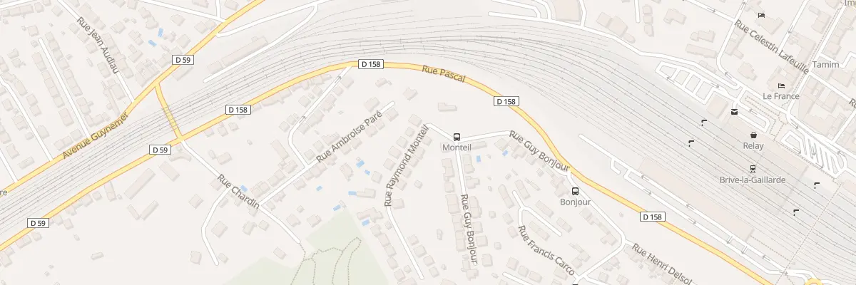 Plan du 3 Rue Raymond Monteil à Brive-la-Gaillarde