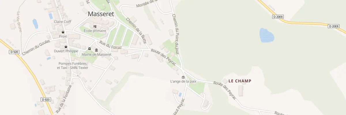 Plan du 5 Rte des Peyrac à Masseret