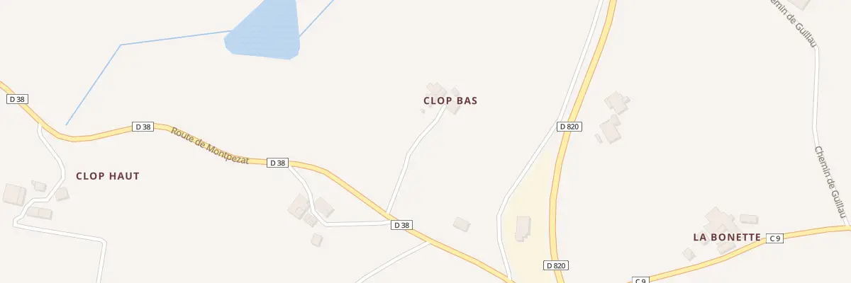 Plan du 240 Rte de Montpezat à Montalzat