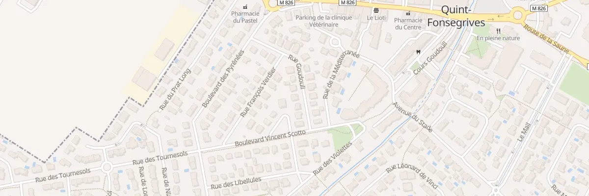 Plan du 12 Rue Goudouli à Quint-Fonsegrives