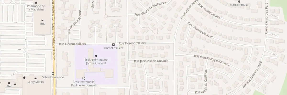 Plan du 12 Rue Florent D Illiers à Chartres