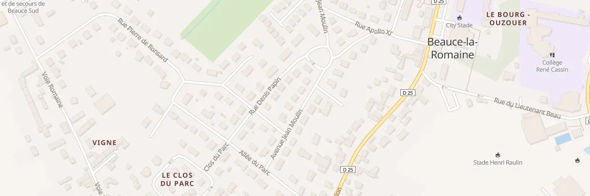 Plan du 8 Av Jean Moulin à Beauce la Romaine