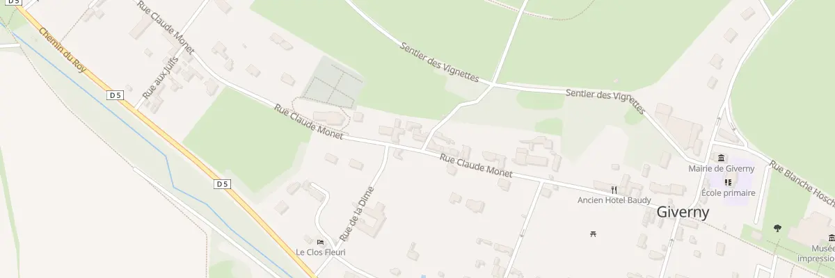 Plan du 61 Rue Claude Monet à Giverny