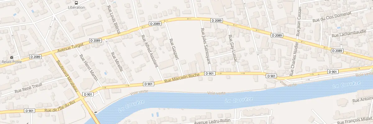 Plan du 6 Rue Gasperi à Brive-la-Gaillarde
