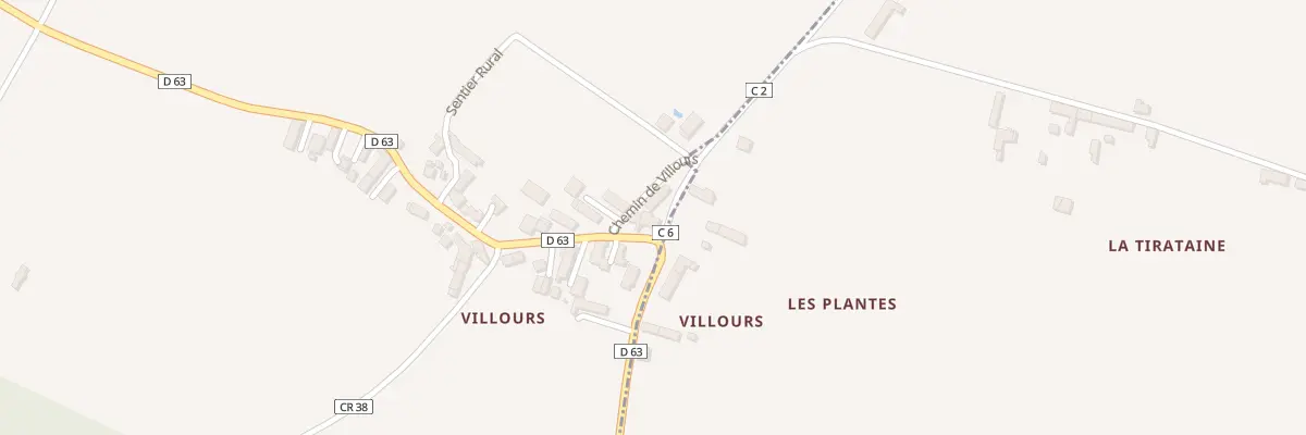 Plan du 20 Villours à Argy