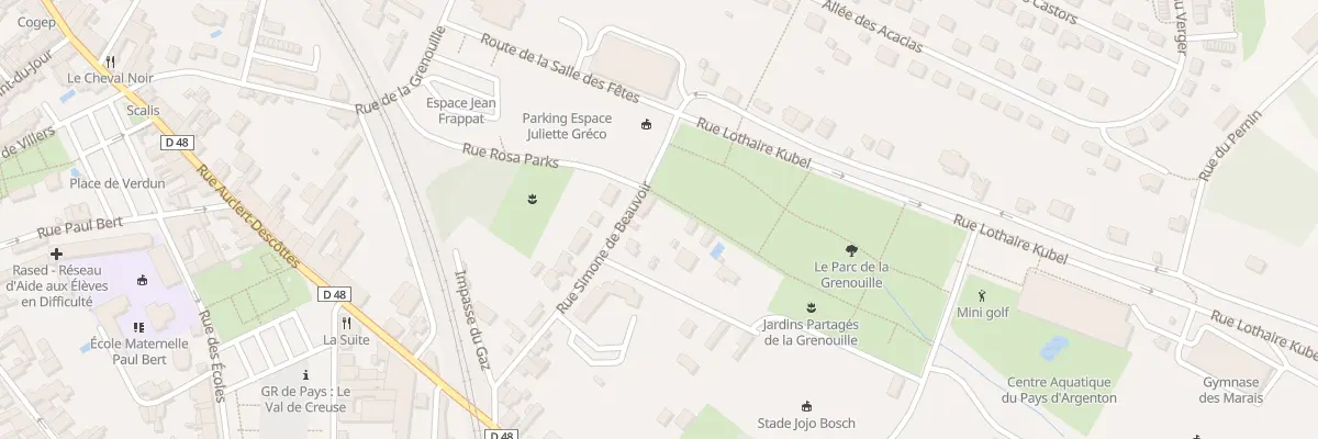 Plan du 12 Rue Simone de Beauvoir à Argenton-sur-Creuse