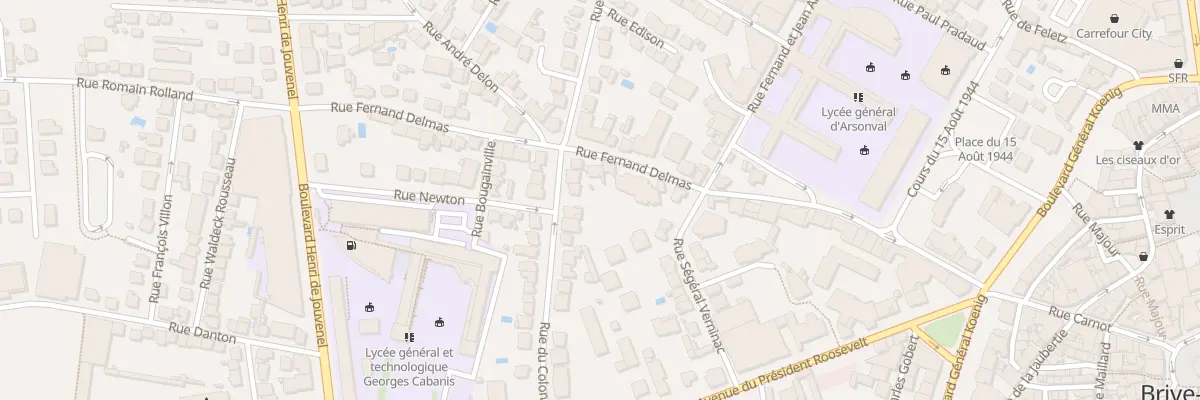 Plan du 31 Rue Fernand Delmas à Brive-la-Gaillarde
