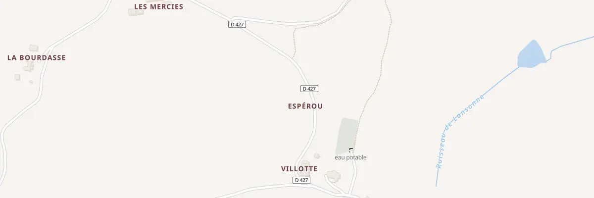 Plan du 5005F Esperou à Unzent