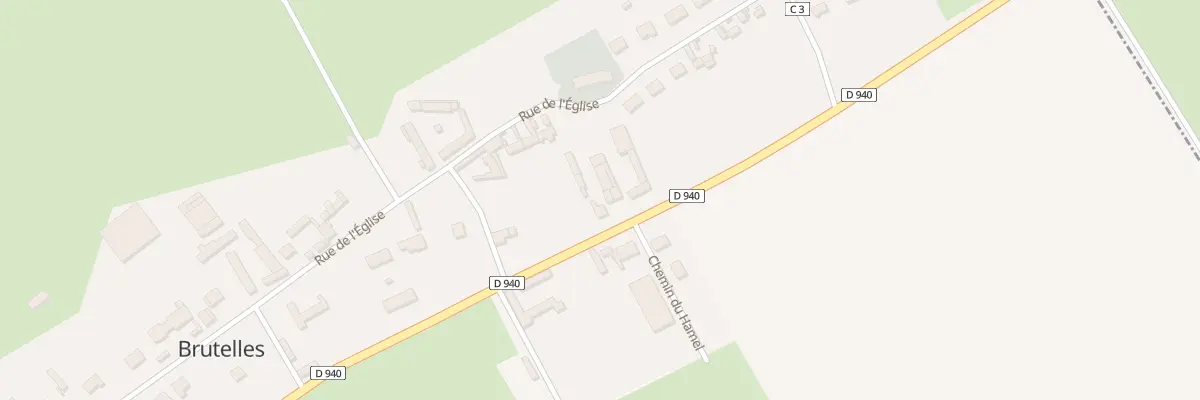 Plan du 3 Rte Nationale à Brutelles