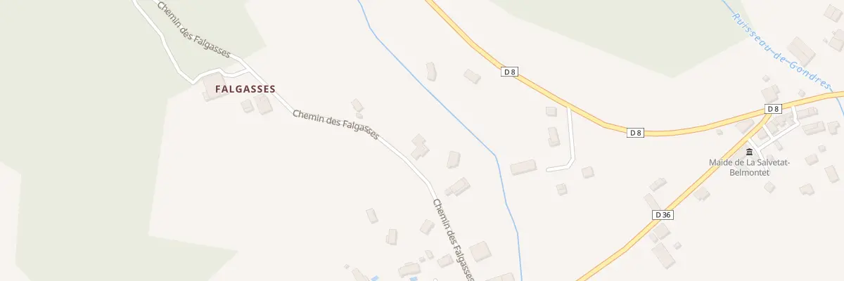 Plan du 5134 Falgasses à La Salvetat-Belmontet