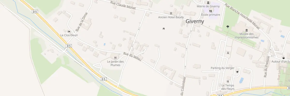 Plan du 20 Rue du Milieu à Giverny