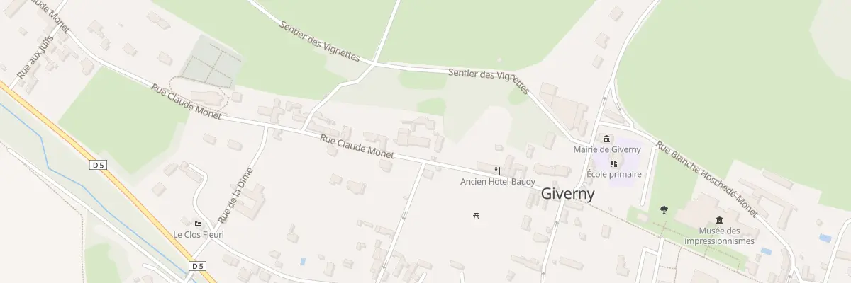 Plan du 75 Rue Claude Monet à Giverny