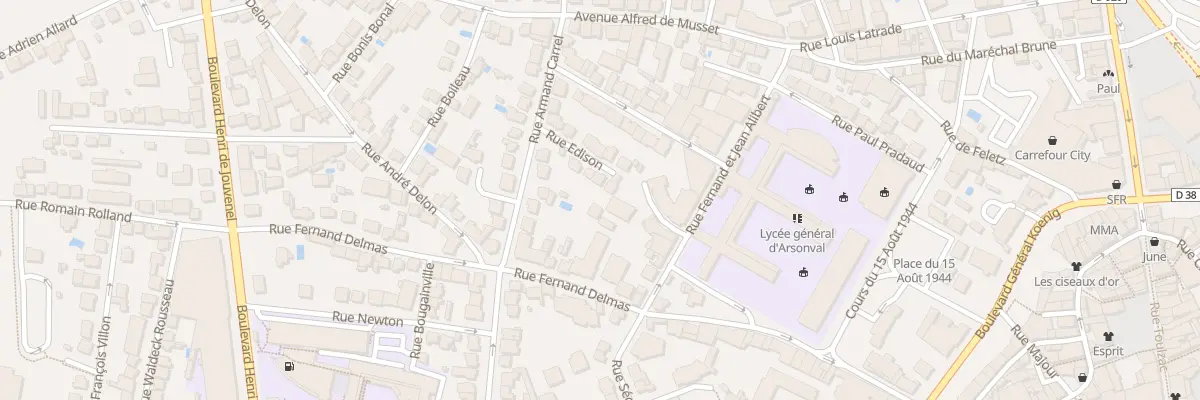 Plan du 14 Rue Edison à Brive-la-Gaillarde