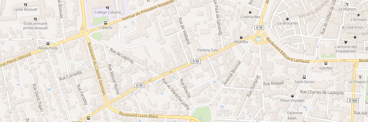 Plan du 24B Av Emile Zola à Brive-la-Gaillarde