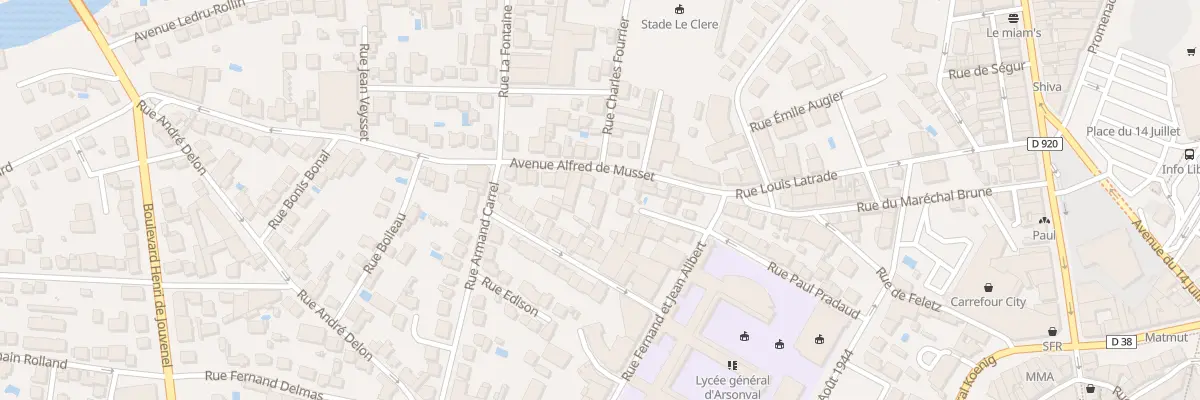 Plan du 19 Av Alfred De Musset à Brive-la-Gaillarde