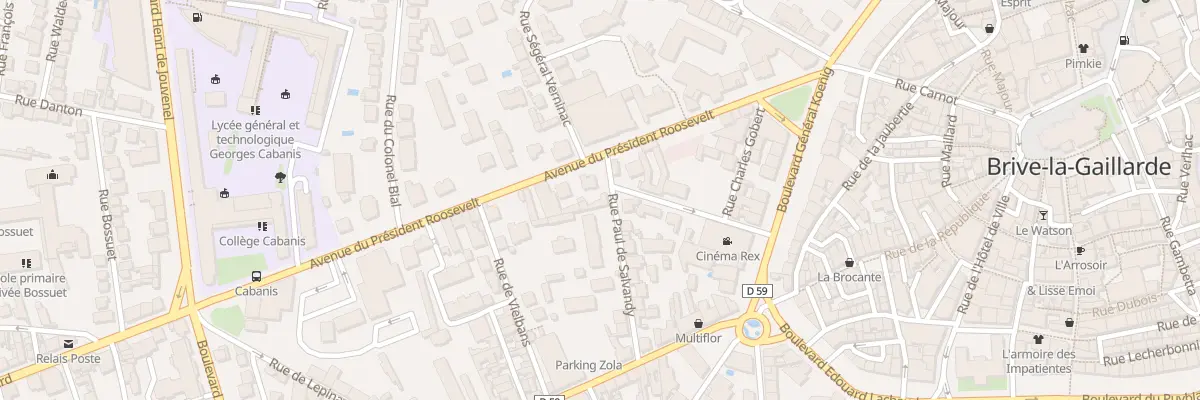 Plan du 9 Rue Paul De Salvandy à Brive-la-Gaillarde